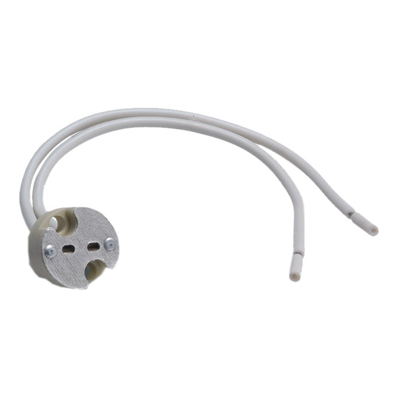 PORTALAMPARA 8A 250V GU5,3-6,35 HAL.BLANCO