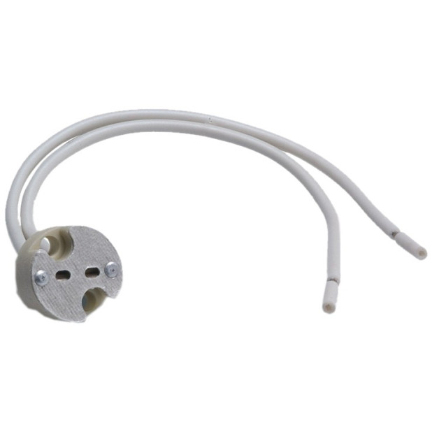 PORTALAMPARA 8A 250V GU5,3-6,35 HAL.BLANCO