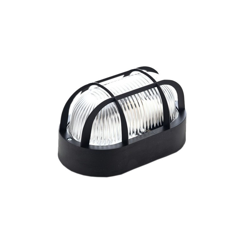 APLIQUE OVAL E-27 60W IP44 NEGRO