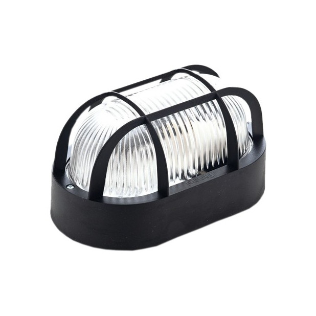 APLIQUE OVAL E-27 60W IP44 NEGRO