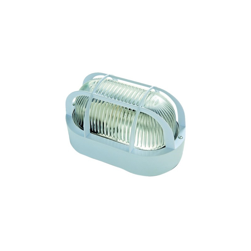 APLIQUE OVAL E-27 60W IP44 BLANCO