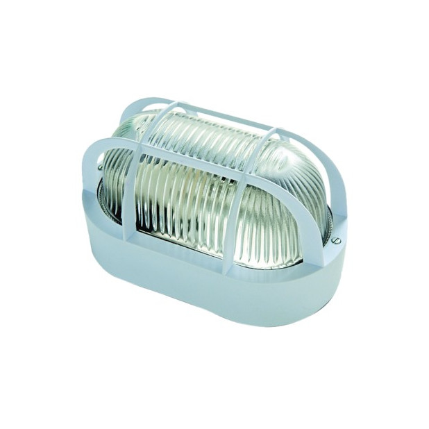 APLIQUE OVAL E-27 60W IP44 BLANCO