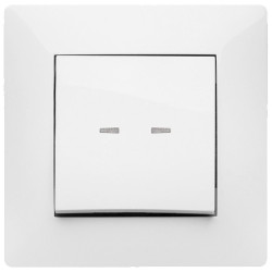 PULSADOR LUMINOSO EMP.10A 250V BLANCO