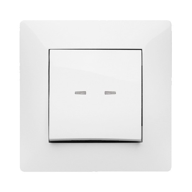 PULSADOR LUMINOSO EMP.10A 250V BLANCO