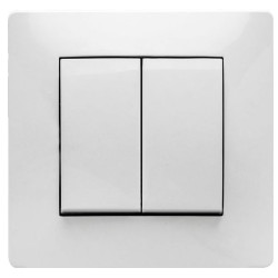 CONMUTADOR EMP.DOBLE 10A 250V BLANCO