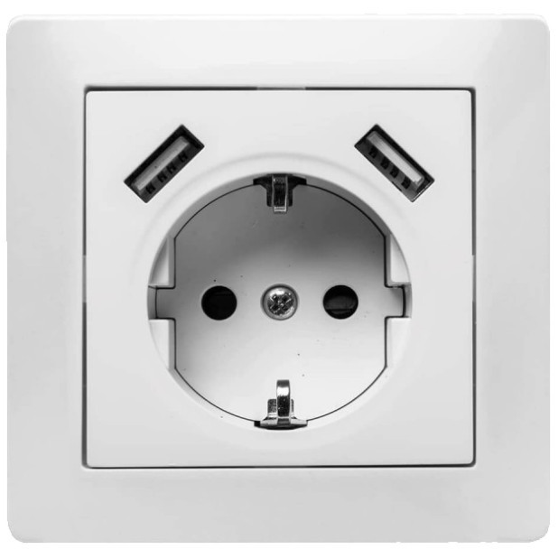 BASE EMP.16A 250V+2USB