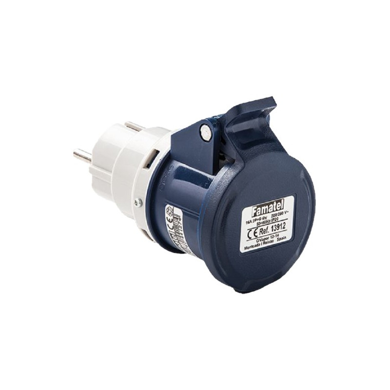 ADAPTADOR IND. 2P+T 16A 250V IP20 2P+T/2P+T