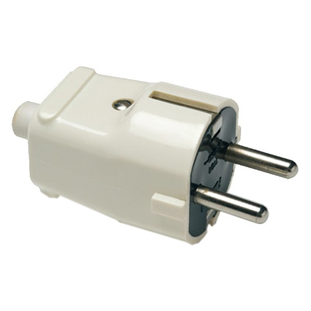 CLAVIJA BIPOLAR 2P+T 16A 250V IP20 4,8MM RECT.BLANCO