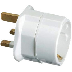 CLAVIJA ADAPTADOR 2P+T 13A 250V IP20 BLANCO