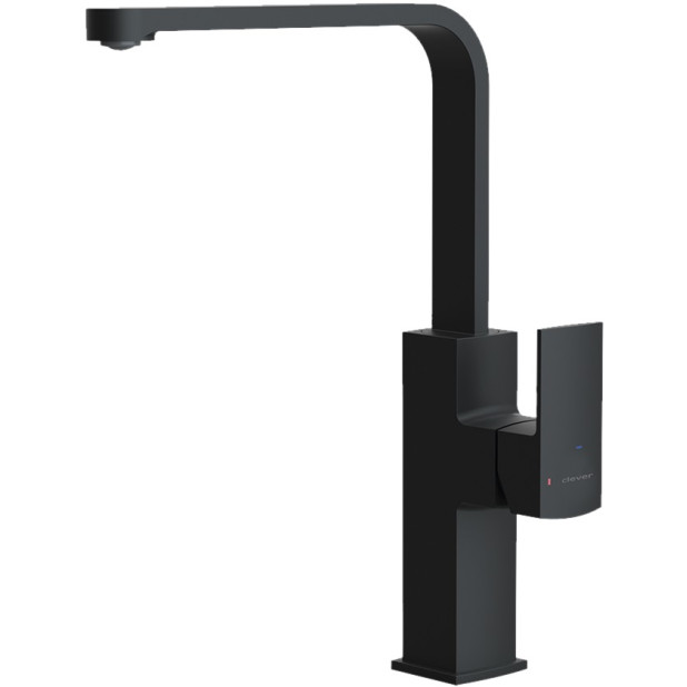 MONOMANDO FREGADERO ALPINA NEGRO MATE SQUARE