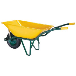 CARRETILLA OBRA AMARILLA 90LTS R/NEUMATICA