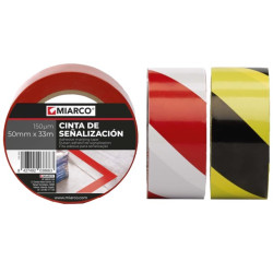 CINTA ADHE. SEÑALIZ. BLAN/ROJA 50MMx33M