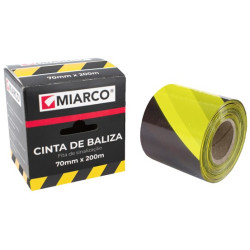 CINTA BALIZA AMARILLA/NEGRA 70MMx200M