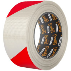 CINTA AMERICANA SEÑALIZ. BLAN/ROJA 50MMx33MTS