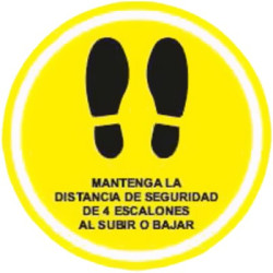 VINILO ADH. ANTIDESLIZANTE "MANTENGA DISTANCIA SEGURIDAD"