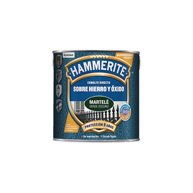 PINTURA HAMMERITE MARTELE VERDE MEDIO 2.5L.