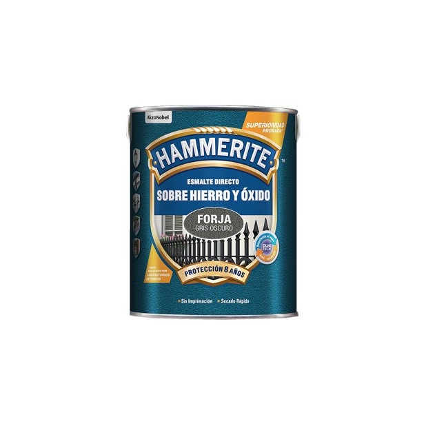 PINTURA HAMMERITE FORJA GRIS OSC.5L.