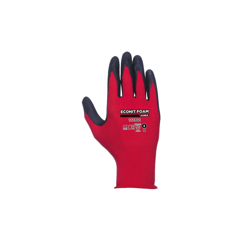 GUANTE ECONIT FOAM NYLON NEGRO T.9