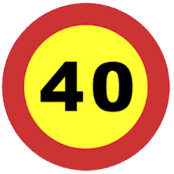SEÑAL VELOCIDAD MAXIMA 40KM ECO-50