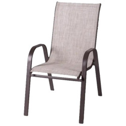 SILLA NEILA ACERO-TEXTILENO MARRON 56x68x93CM