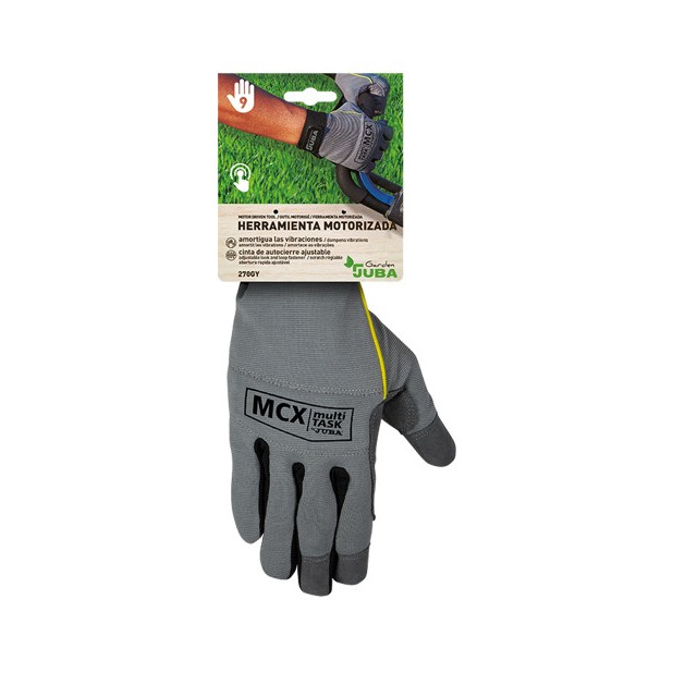 GUANTE MECANIX PIEL SINT/SPANDEX GRIS T.9