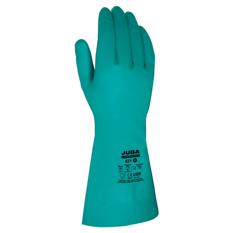 GUANTE INTERFACE PLUS NITRILO VERDE T.7