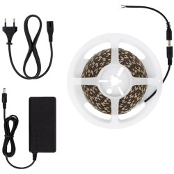 KIT TIRA LED 12V 70W 60 LED/M 5MTS IP20 6000K-6500K BL FRIO