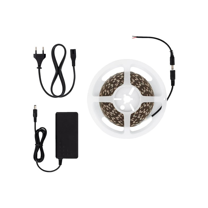 KIT TIRA LED 12V 70W 60 LED/M 5MTS IP20 6000K-6500K BL FRIO