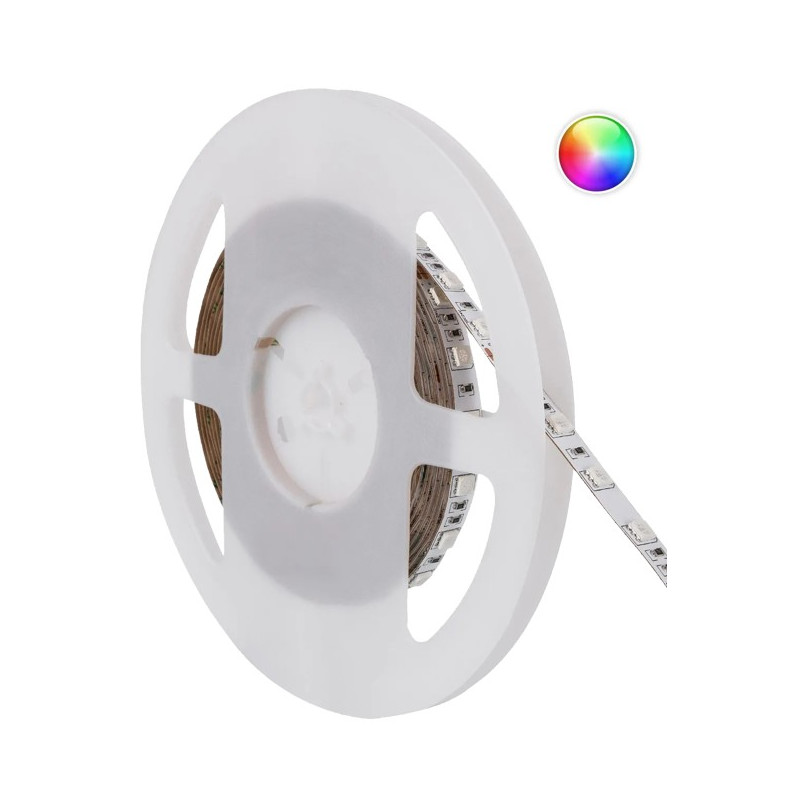 TIRA LED RGB 24V DC 60 LED/M 5MTS IP20 BL
