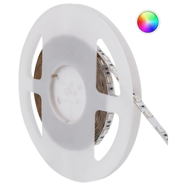 TIRA LED RGB 24V DC 60 LED/M 5MTS IP20 BL