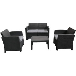 CONJUNTO DE JARDIN RESINA 3 SOFAS+MESA KCH403