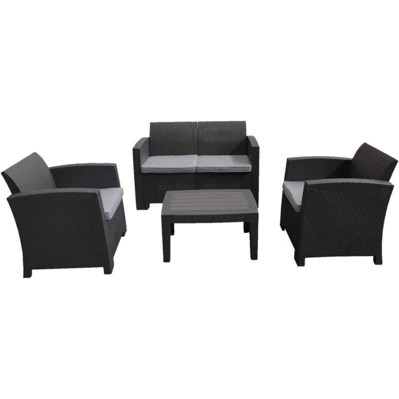 CONJUNTO DE JARDIN RESINA 3 SOFAS+MESA KCH403