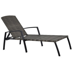 TUMBONA POSICIONES ACERO/RATAN 190X63X50CM