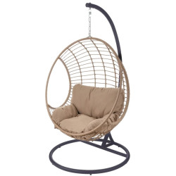 SILLA COLGANTE C/MASTIL ARIKI RATAN 104x104x192CM