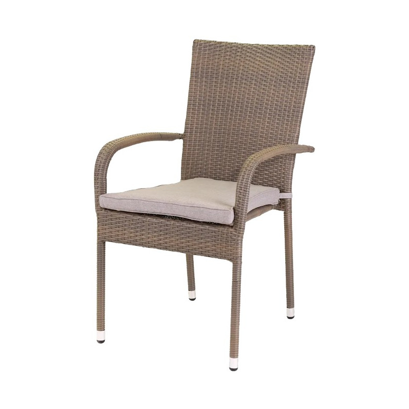SILLA APILABLE MARLENE RATAN-TOPO 55x66x94CM