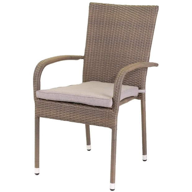 SILLA APILABLE MARLENE RATAN-TOPO 55x66x94CM