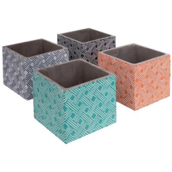 MACETERO CUADRADO FIORE CEMENTO 14x14x12CM