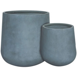 SET MACETEROS SAMOS FIBROCERAMICA GRIS 60/45cm