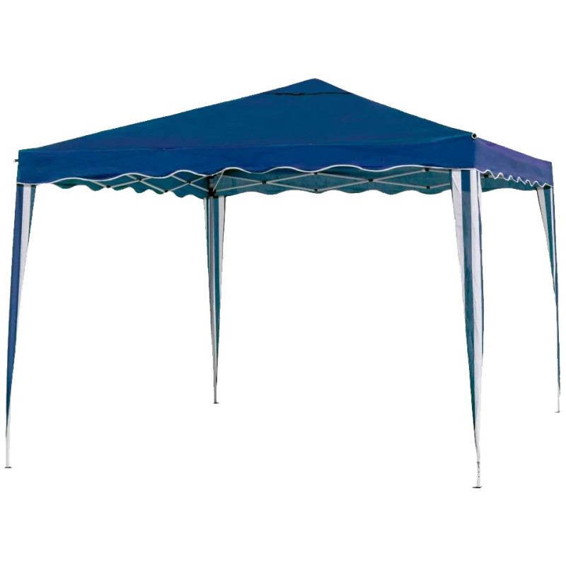 GAZEBO PLEGABLE ACERO AZUL 300x300x250CM