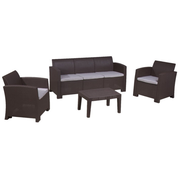 CONJUNTO JARDIN SALERNO RESINA RATAN