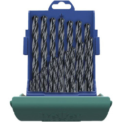 ESTUCHE BROCAS HSS-R ACERO 1-10mm (19pzs)
