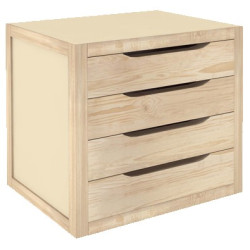 CAJONERA 4 CAJONES PINO NAT. 39x37,5x30 S/BARNIZ