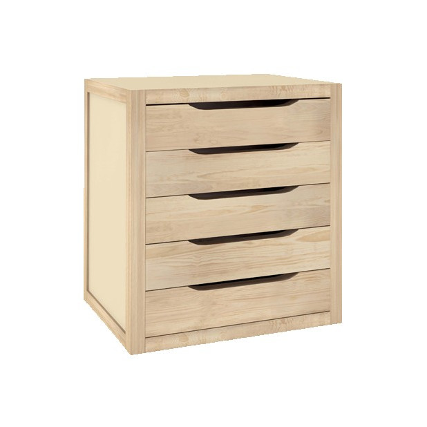 CAJONERA 5 CAJONES PINO NAT. 39x45,8x30 S/BARNIZ