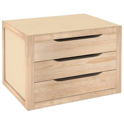 CAJONERA 3 CAJONES PINO NAT. 39x29,5x30 S/BARNIZ
