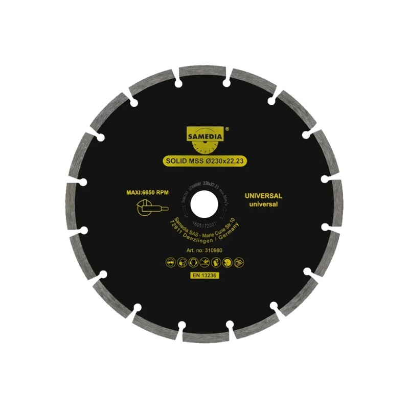 DISCO DIAMANTE UNIVERSAL SOLID 230x22,23mm