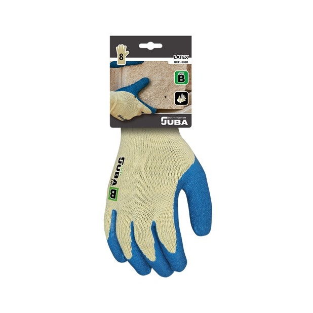 GUANTE ALG/POLI REC. LATEX AZUL T.10