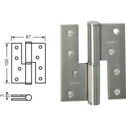 PERNIO OCARIZ 150-C 100x87 IZDA. INOX.