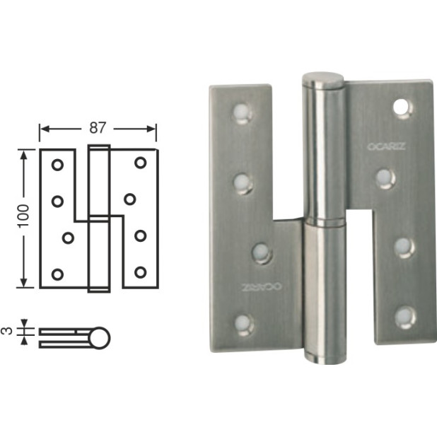 PERNIO OCARIZ 150-C 100x87 IZDA. INOX.