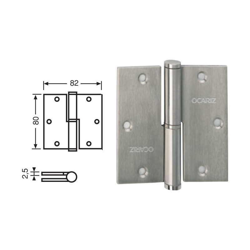 PERNIO 80 80x82 DCHA. INOX.
