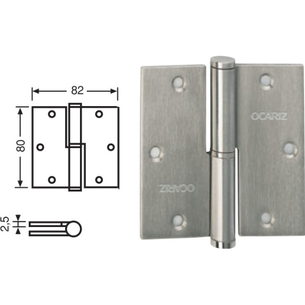 PERNIO 80 80x82 DCHA. INOX.